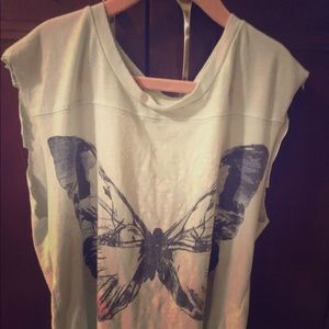 Retro, Butterfly Crop-Top.